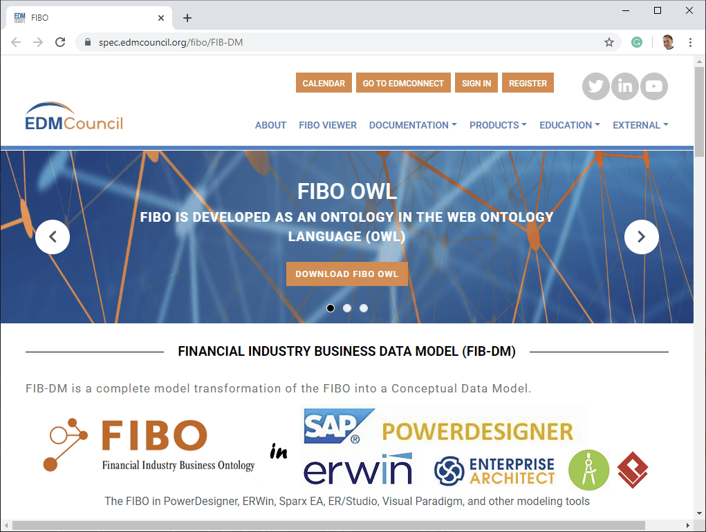 FIB-DM on the EDMC FIBO Portal (screenshot)